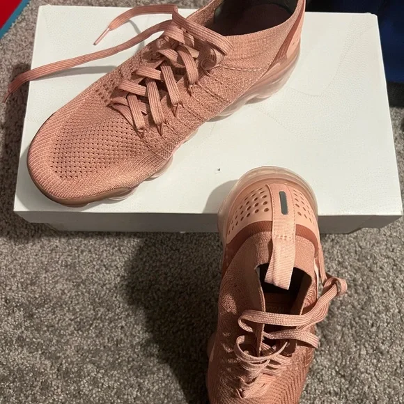 Nike Women's Pink VaporMax Athletic Shoes - Picture 2 of 4